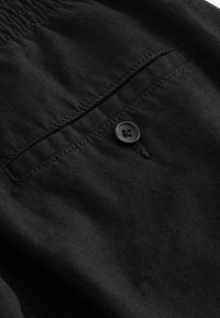 Next SLIM FIT LINEN ELASTICATED DRAWSTRING - Broek - black
