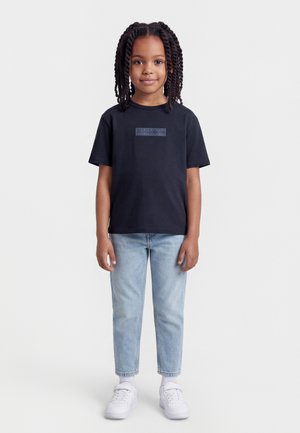 NEW BOX LOGO UNISEX - Triko s potiskem - blu marine