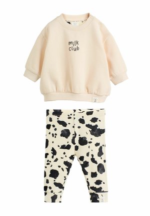 Next, REGULAR FIT SET    - Sweatshirt - neutral cow print milk club