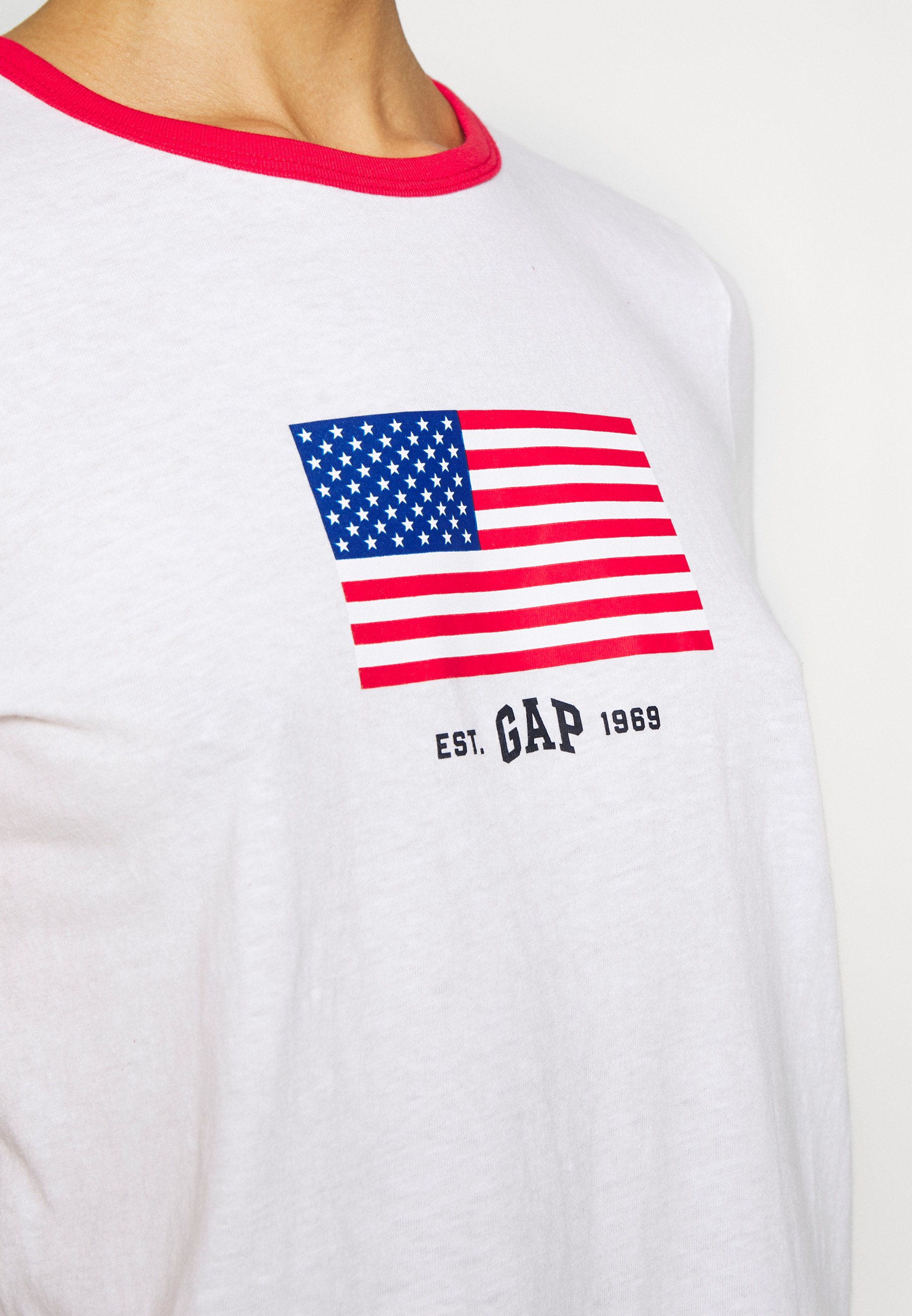 Gap Tall AMERICANA TEE T shirts med print fresh white GAP TEE - T-shirts - fresh white