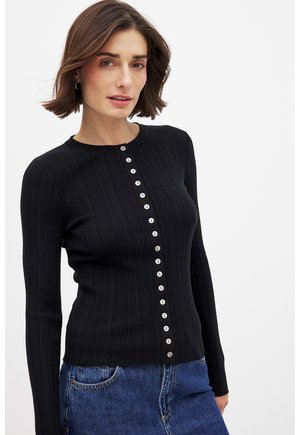 BUTTON DETAIL  - Cardigan - black