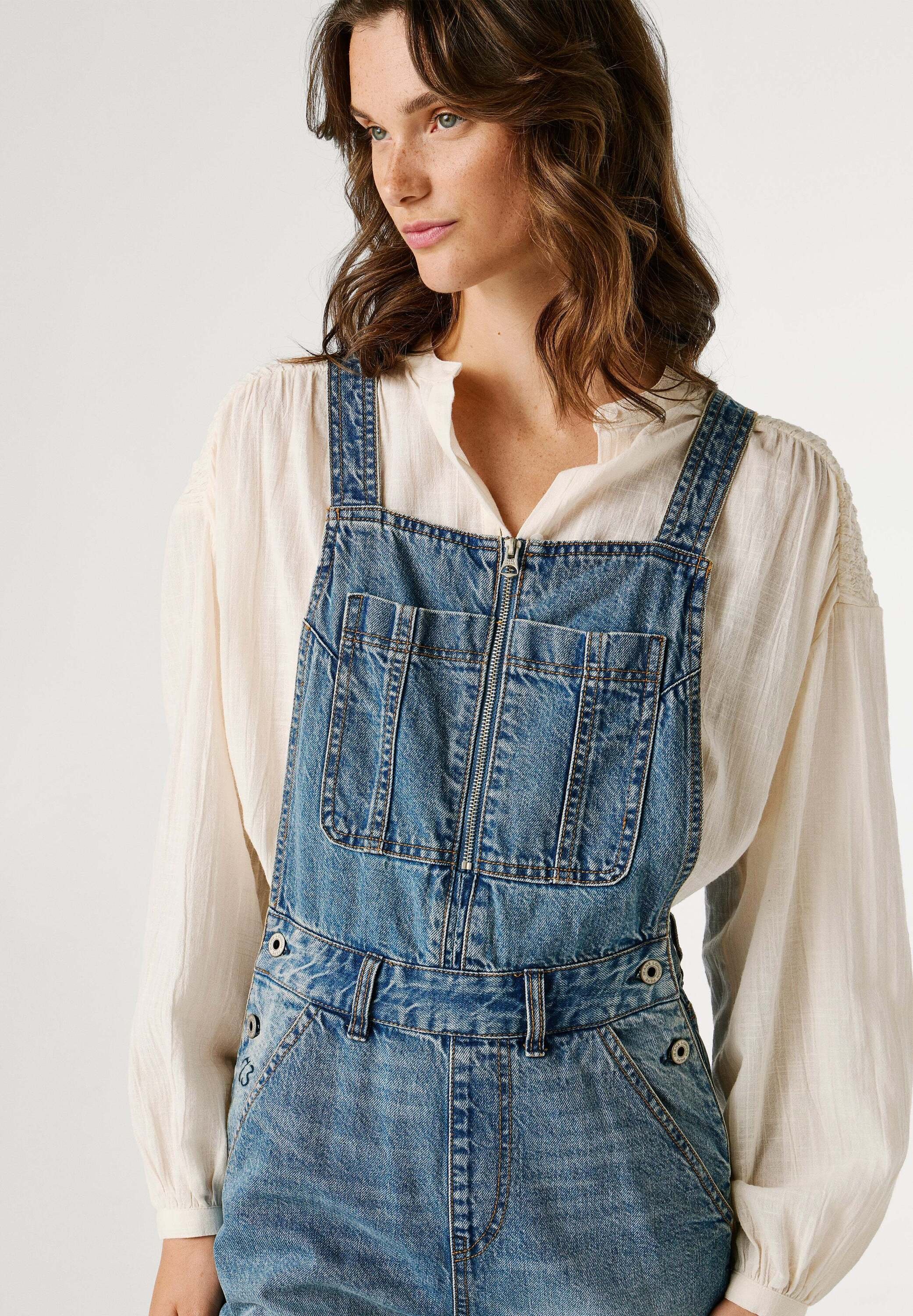 Pepe Jeans ELIA - Denim Dungarees - MEDIUM BLUE/blue denim