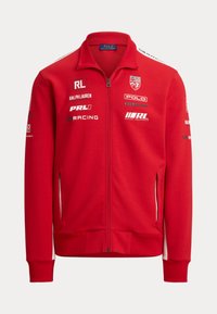 STRETCH DOUBLE-KNIT GRAPHIC TRACK JACKET - Jaka ar rāvējslēdzēju - red