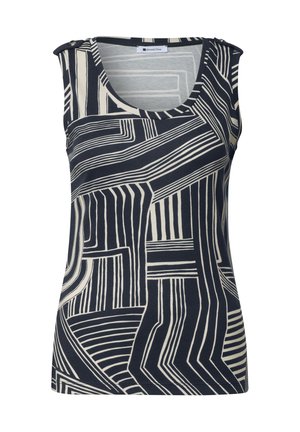 Street One, TOP MIT V-NECK UND KNOPFDETAIL - Top - darkest blue