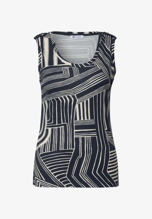 Street One, TOP MIT V-NECK UND KNOPFDETAIL - Toppi - darkest blue