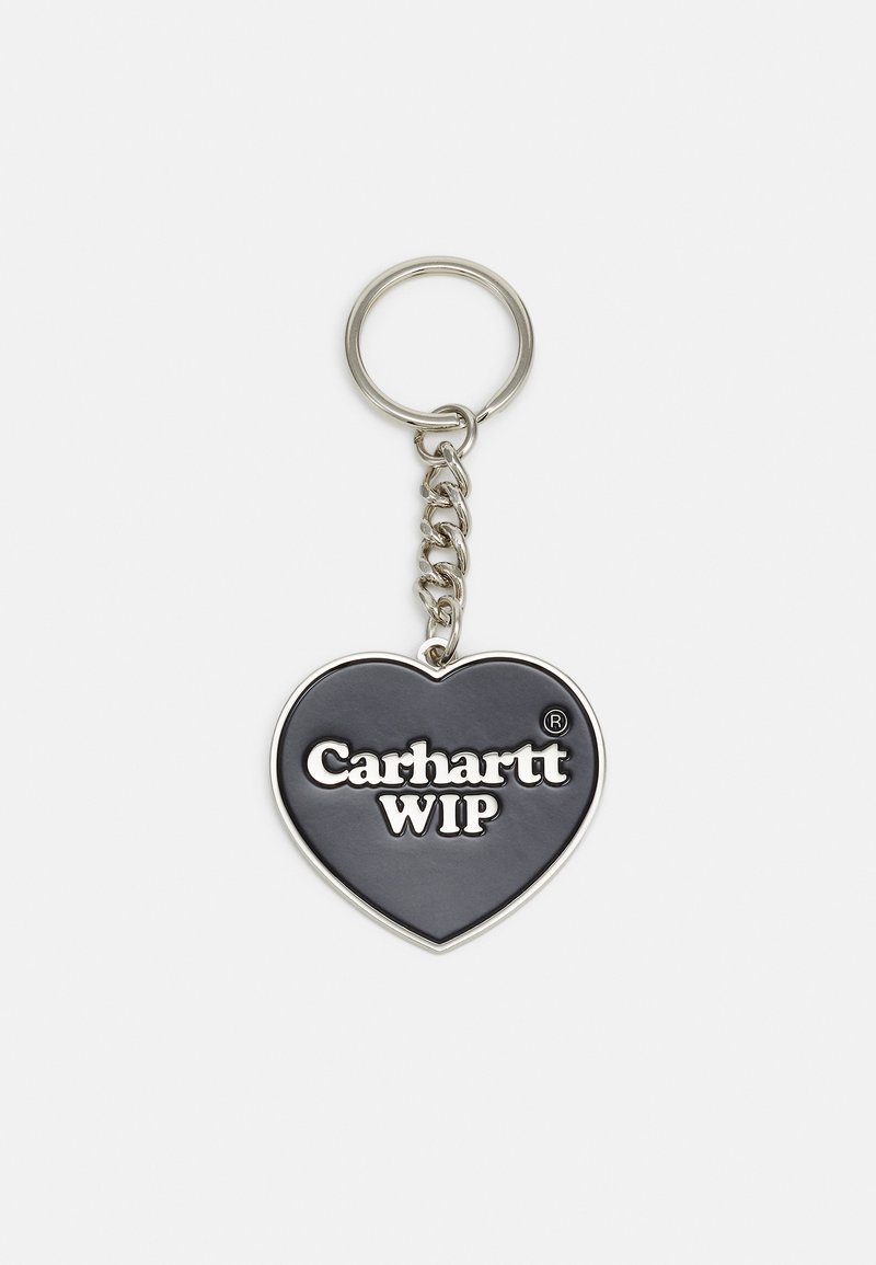 Carhartt WIP HEART KEYCHAIN UNISEX Keyring silver coloured/black