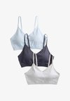 3PK SEAMLESS NON WIRED BRALETTES - Bustier - grey mix