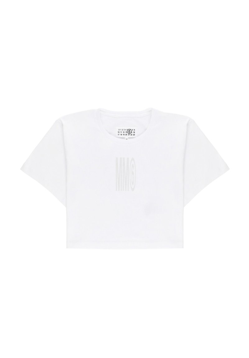 MM6 Maison Margiela - CROPPED - T-shirt print - white, Vergroten