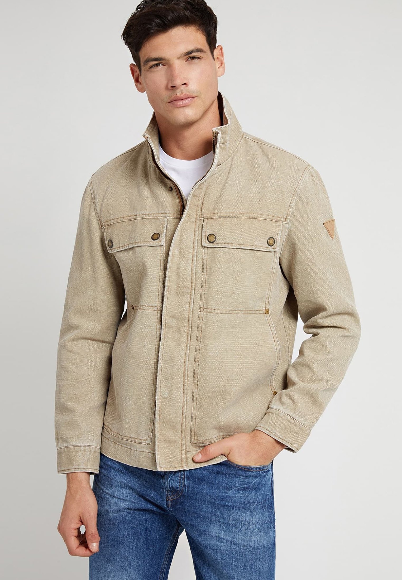 Guess Denim jacket - beige - Zalando.de