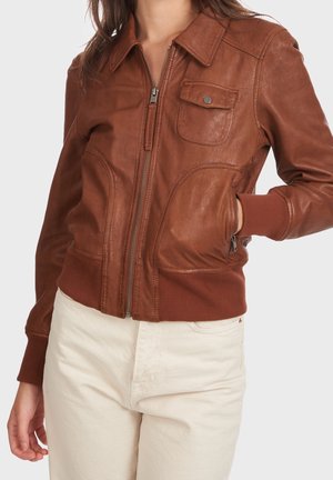 Leren jas - cognac