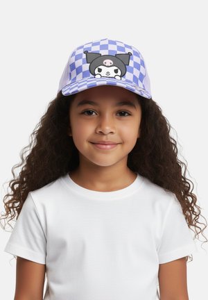 Hello Kitty, HELLO KITTY KAPPE KUROMI KARIERT CAP BASECAP BASEBALLKAPPE VERSTELLBAR - Cap - lila