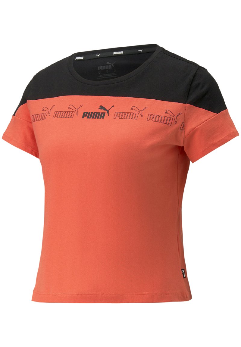 Puma AROUND THE BLOCK - Printtipaita - salmon black