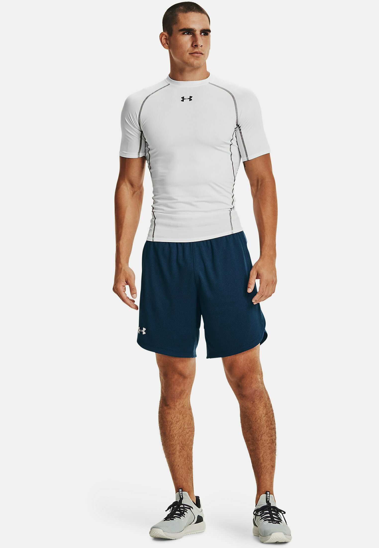 blue training shorts