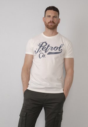 Print T-shirt - antique white