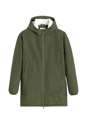 LONG À CAPUCHE - Manteau d'hiver - vert