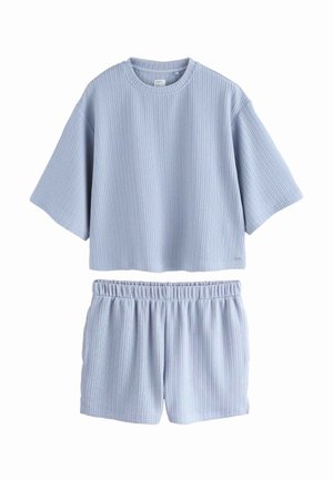 REGULAR FIT - TEXTURED  SET - Nachtwäsche Set - blue