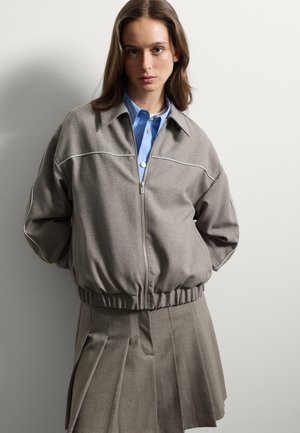 SET - Faltenrock - grey marl