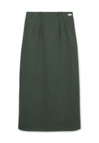 LONGUETTE SPACCO RETRO - Gonna lunga - verde militare chiaro