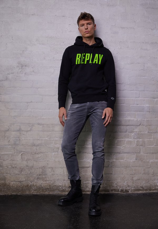 ANBASS WHITE SHADES - Jeans Tapered Fit