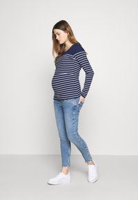 JoJo Maman Bébé Top dugih rukava - navy/white