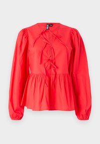 PCJOLLY O-NECK TIE - Camicetta - poppy red