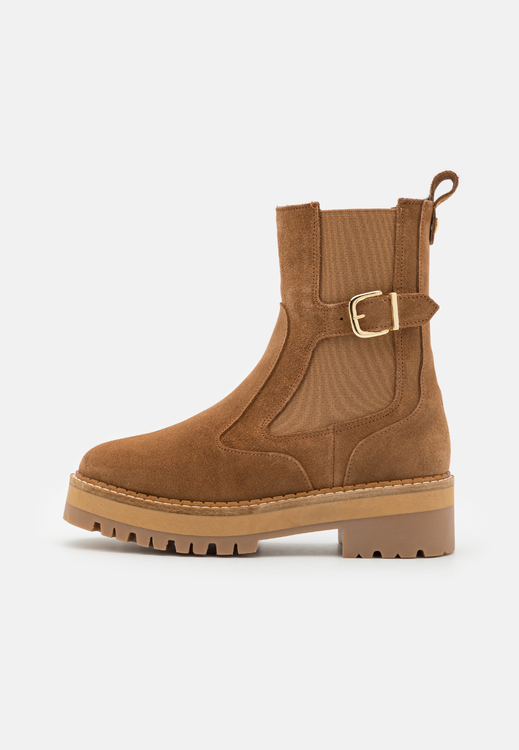 Anna Field Cognac Wedge Boots Anna Field Wide Fit LEATHER Platform