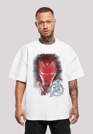 F4NT4STIC MARVEL AVENGERS ENDGAME IRON MAN BRUSHED - T-shirts med print - white