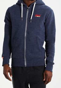 Superdry & Co Sudadera con cremallera - mottled dark blue