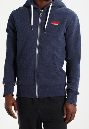 Sudadera con cremallera - mottled dark blue