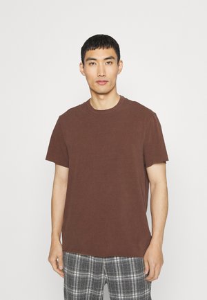 BRUSHED CREW NECK - T-paita - malt pigment