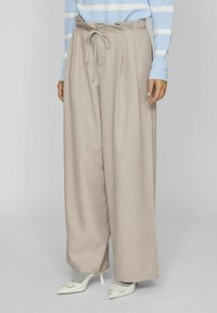 VILA HIGH WAIST - Stoffhose - feather gray