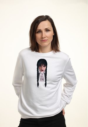 WEDNESDAY NO HUG ZONE - Sweatshirt - white