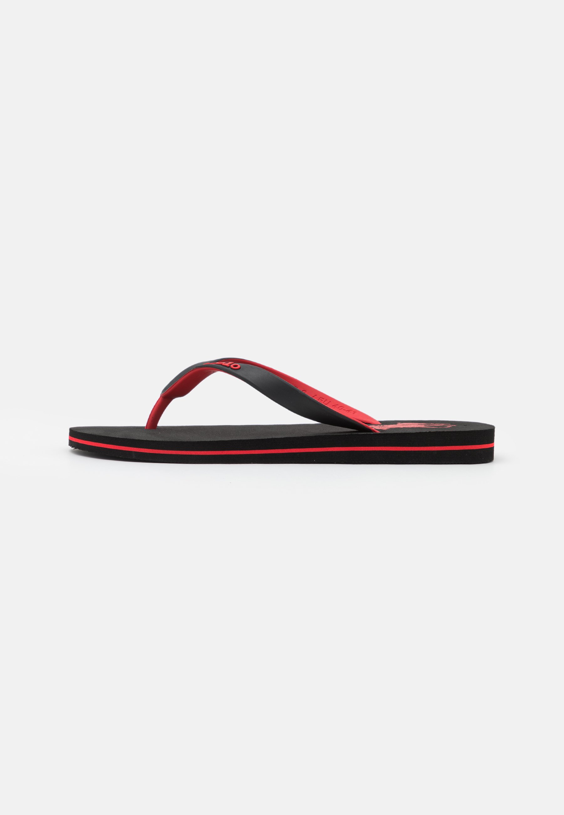 Polo Ralph Lauren BOLT PONY FLIP-FLOP - Sandaler - black/red/sort - Zalando.dk