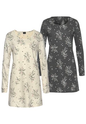 2PACK - Nightie - anthrazit  beige