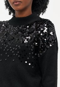 ONLY Petite ONLALBA SEQUINS HIGH NECK  - Maglione - black