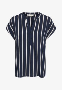Selected, midnight marine chalk stripe