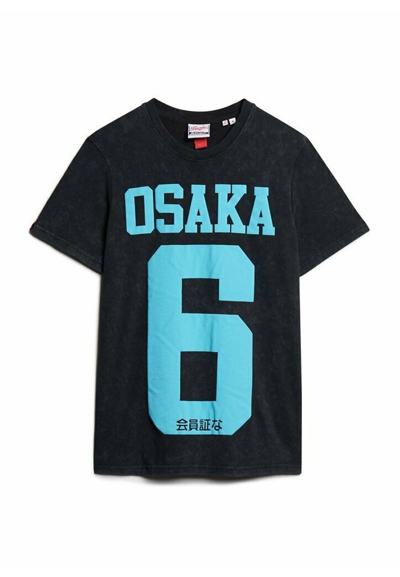 Superdry & Co T-shirt print zwartblauw denim