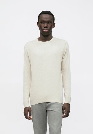 Jack & Jones JJEEMIL CREW NECK - Svetr - off-white