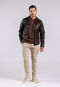 Freaky Nation RAUL-FN - Giacca di pelle - choco brown