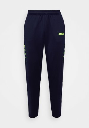 JAKO ALLROUND - Tracksuit bottoms - marine/neongelb