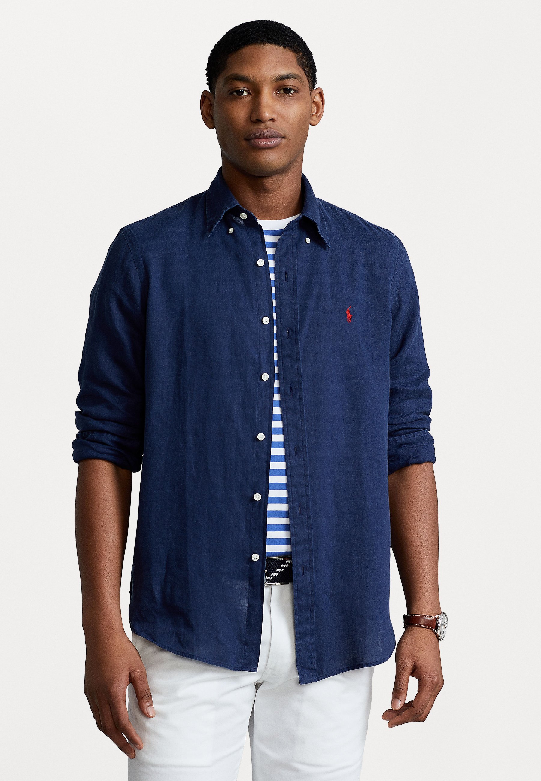 Polo Ralph Lauren SLIM FIT LINEN SHIRT - Hemd - newport navy 