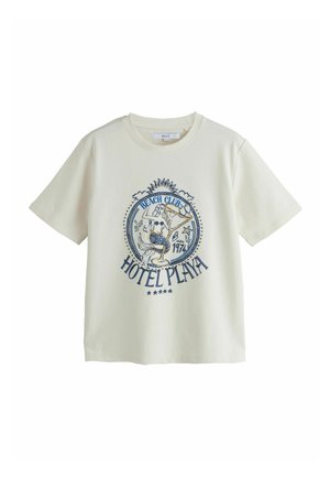 SHORT SLEEVE CREW NECK - T-Shirt print - white blue mermaid embroidered graphic