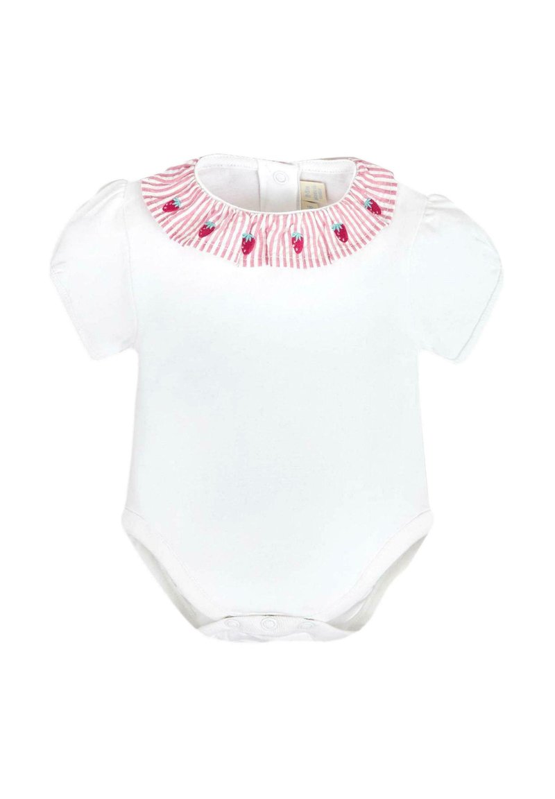 JoJo Maman Bébé FRILL - Bodijs - white strawberry