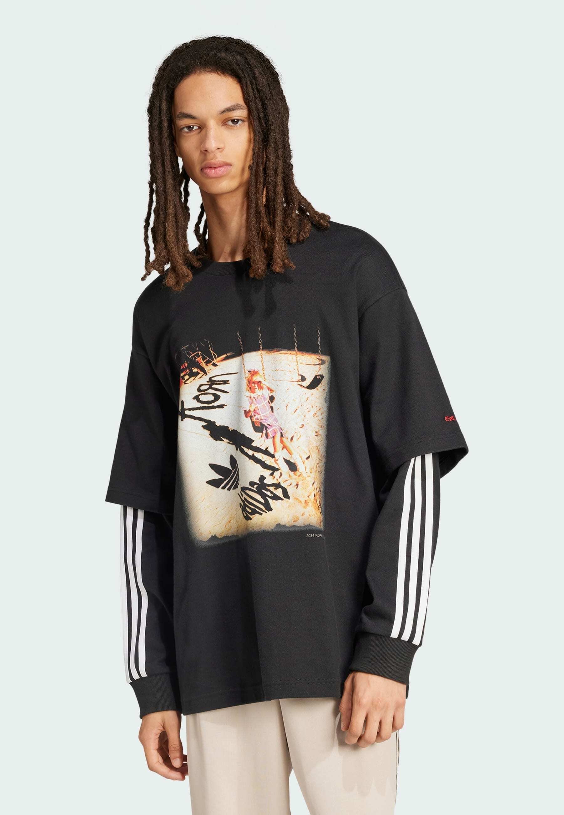adidas Originals KORN LONG SLEEVE - Long sleeved top - black 