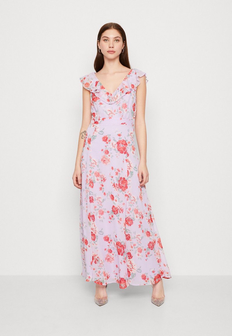VILA VIRILLA V NECK FRILL ANKLE DRESS Maksimekko pastel lilac