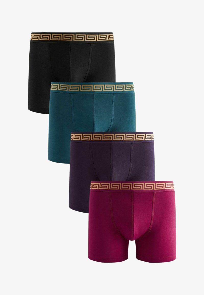 Next WAISTBAND 4 PACK - Úzké boxerky - rich black purple blue