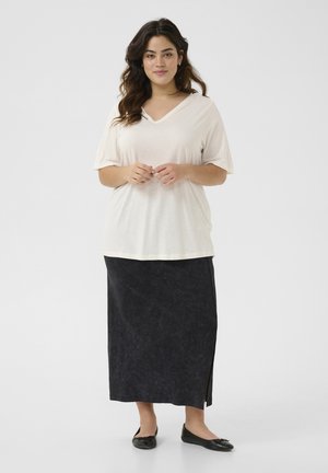 DALIA  - Maxi skirt - black washed rib
