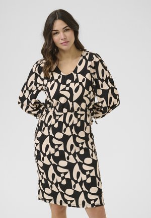Vapaa-ajan mekko - black contrast blocks