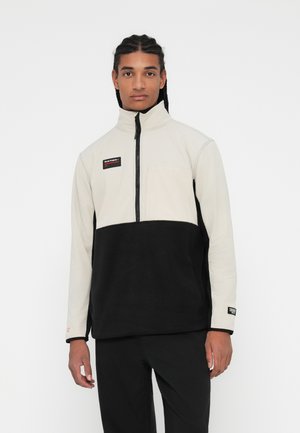 BLUR 1/2 ZIP POLAR FLEECE - Giacca in pile - black/bone