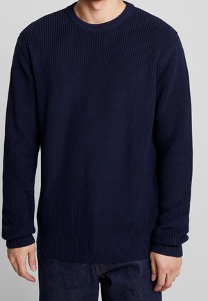 Striktrøje - dark blue